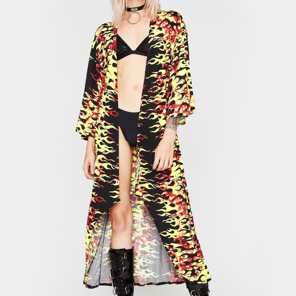 DOLLSKILL - SOLAR HELLISH PRISMS NEON KIMONO